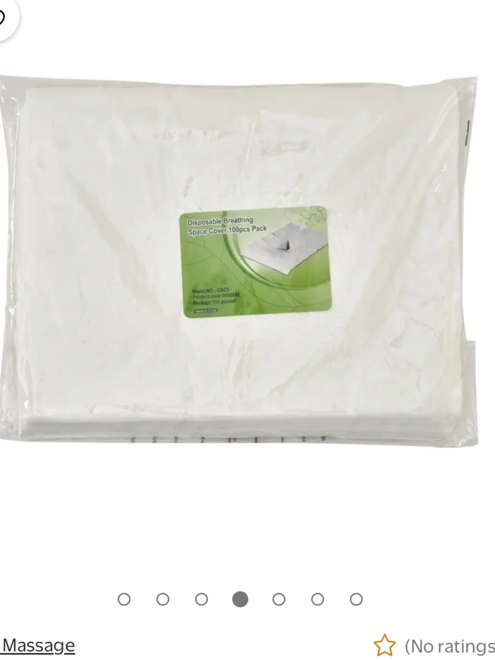 Portable Massage Table Face Cradle Cover - White 100 Pieces
